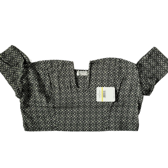 Free People Black & Green Brami Crop Top Medium - Picture 2 of 7